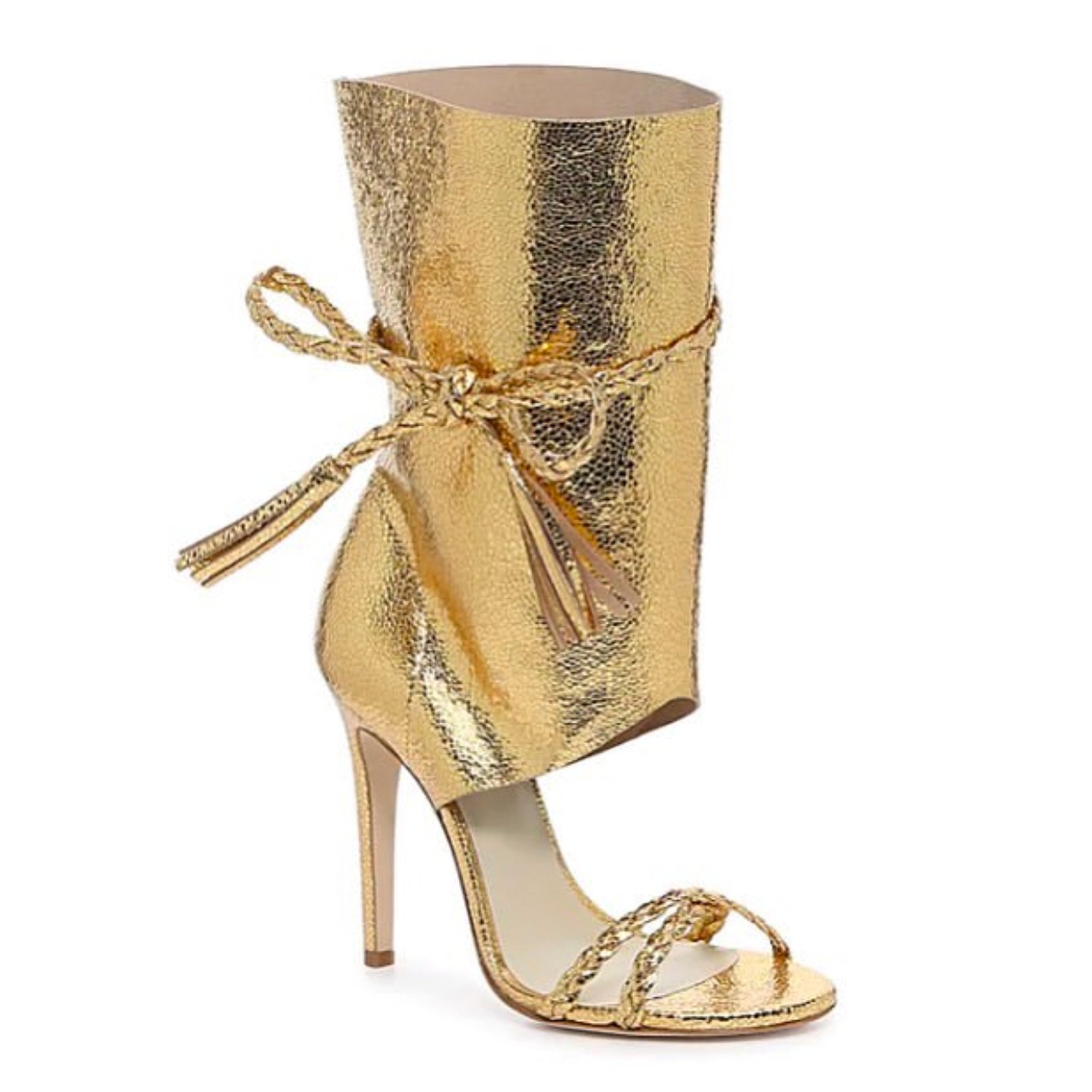 Misty Ankle Bootie Sandal in Metallic Gold