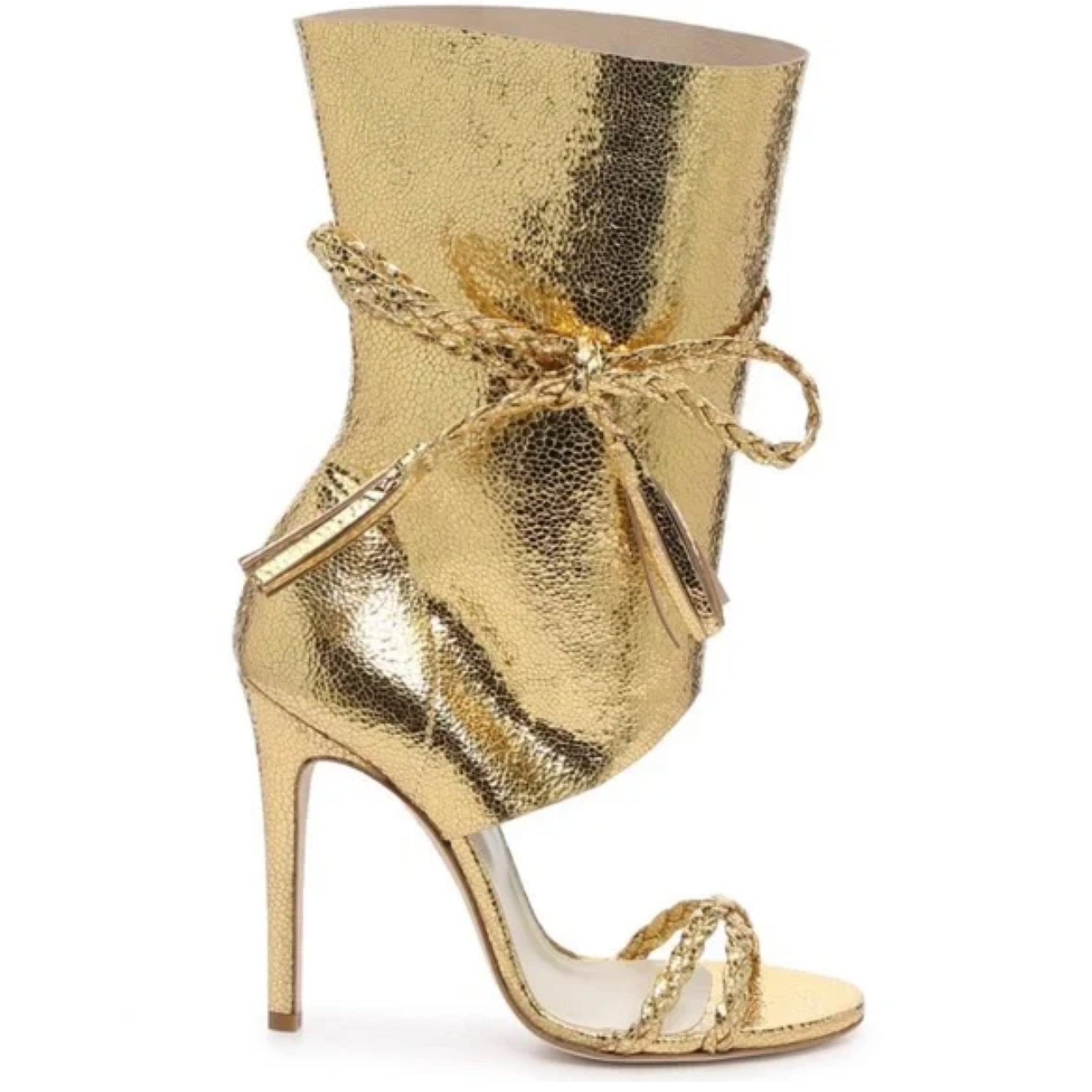 Misty Ankle Bootie Sandal in Metallic Gold