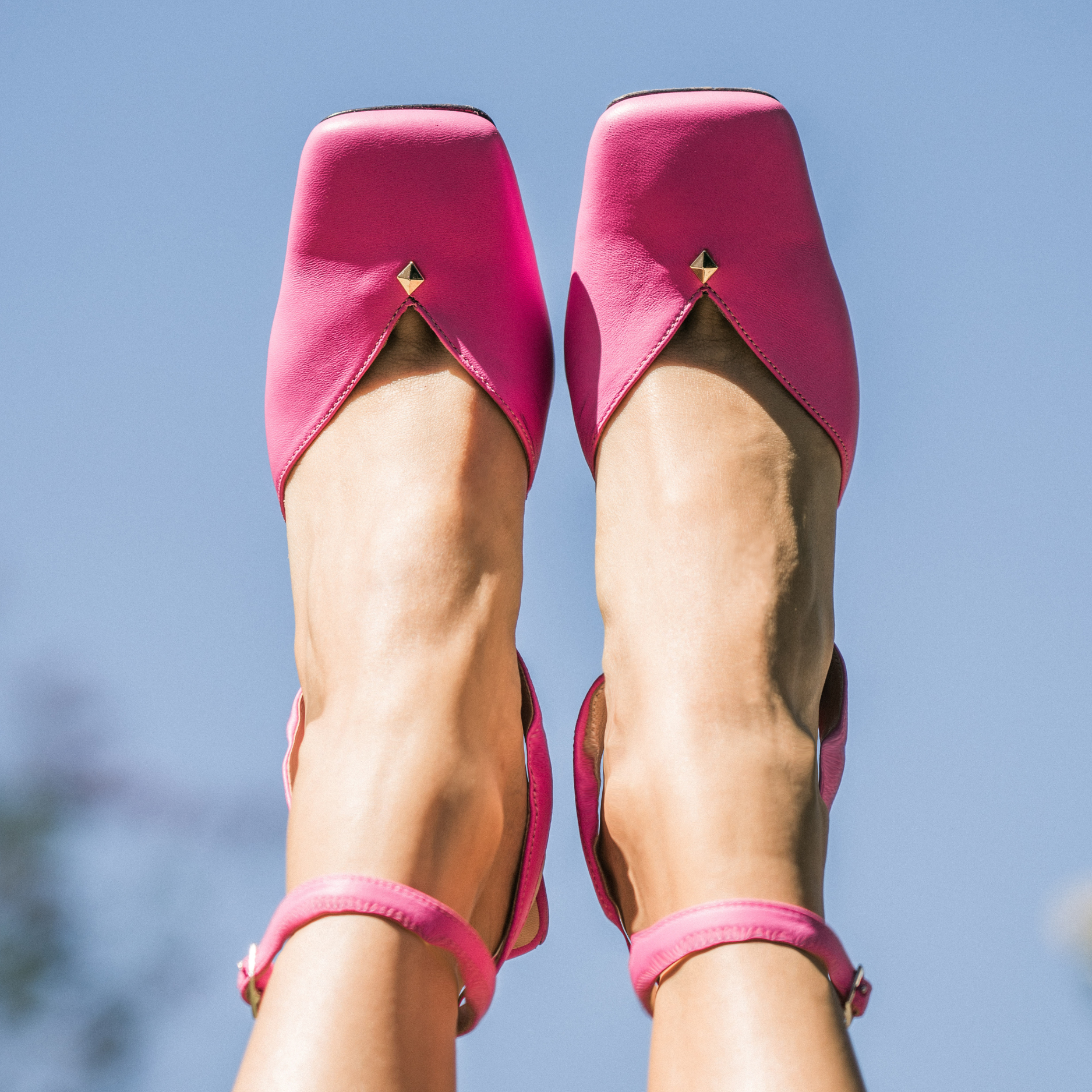 Hope Ankle Strap High Heels in Pink