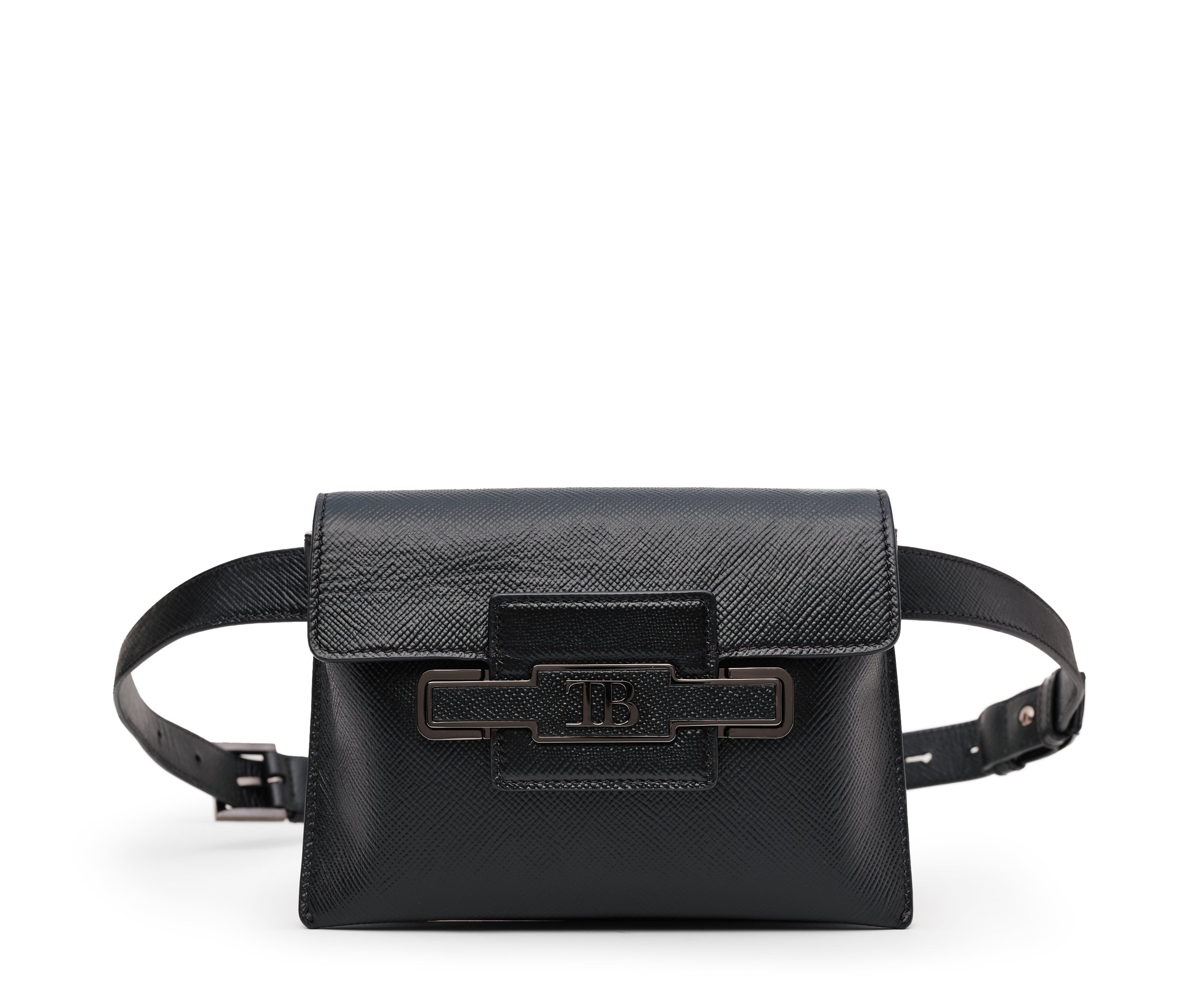 Diamond Belt Bag in Black