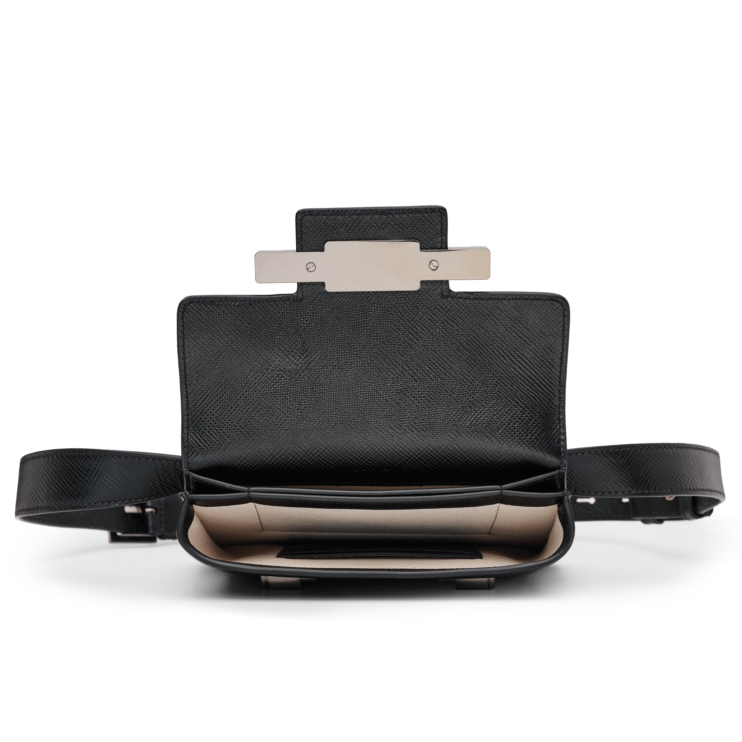 Diamond Belt Bag in Black