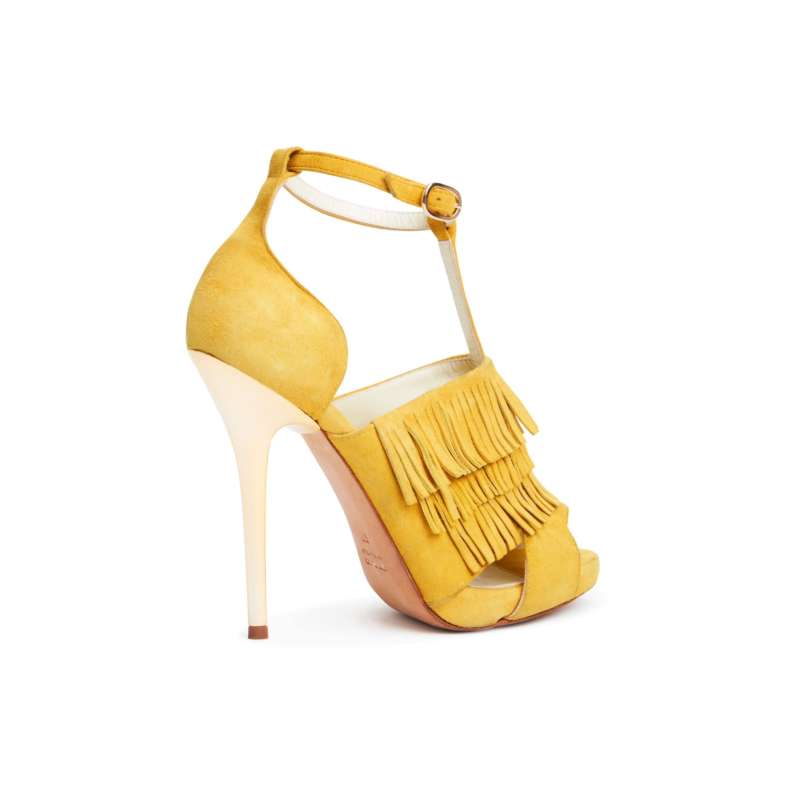 Mustard platform shop heels