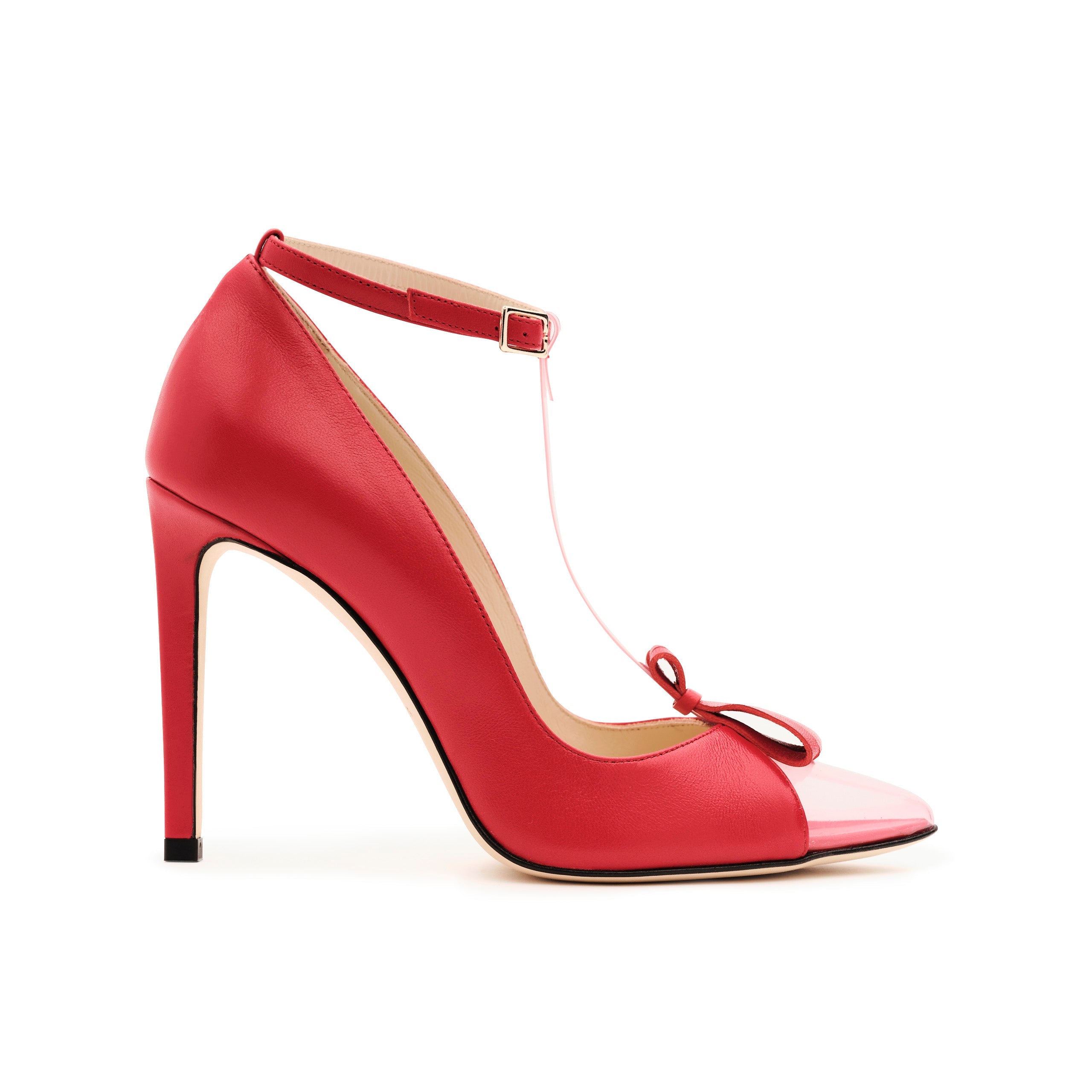 Red t sale strap pumps